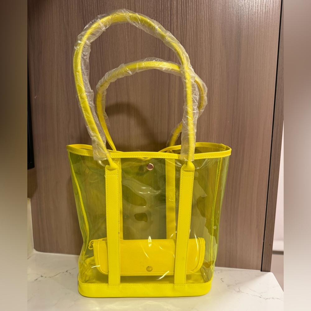 Transparent Yellow Tote Bag